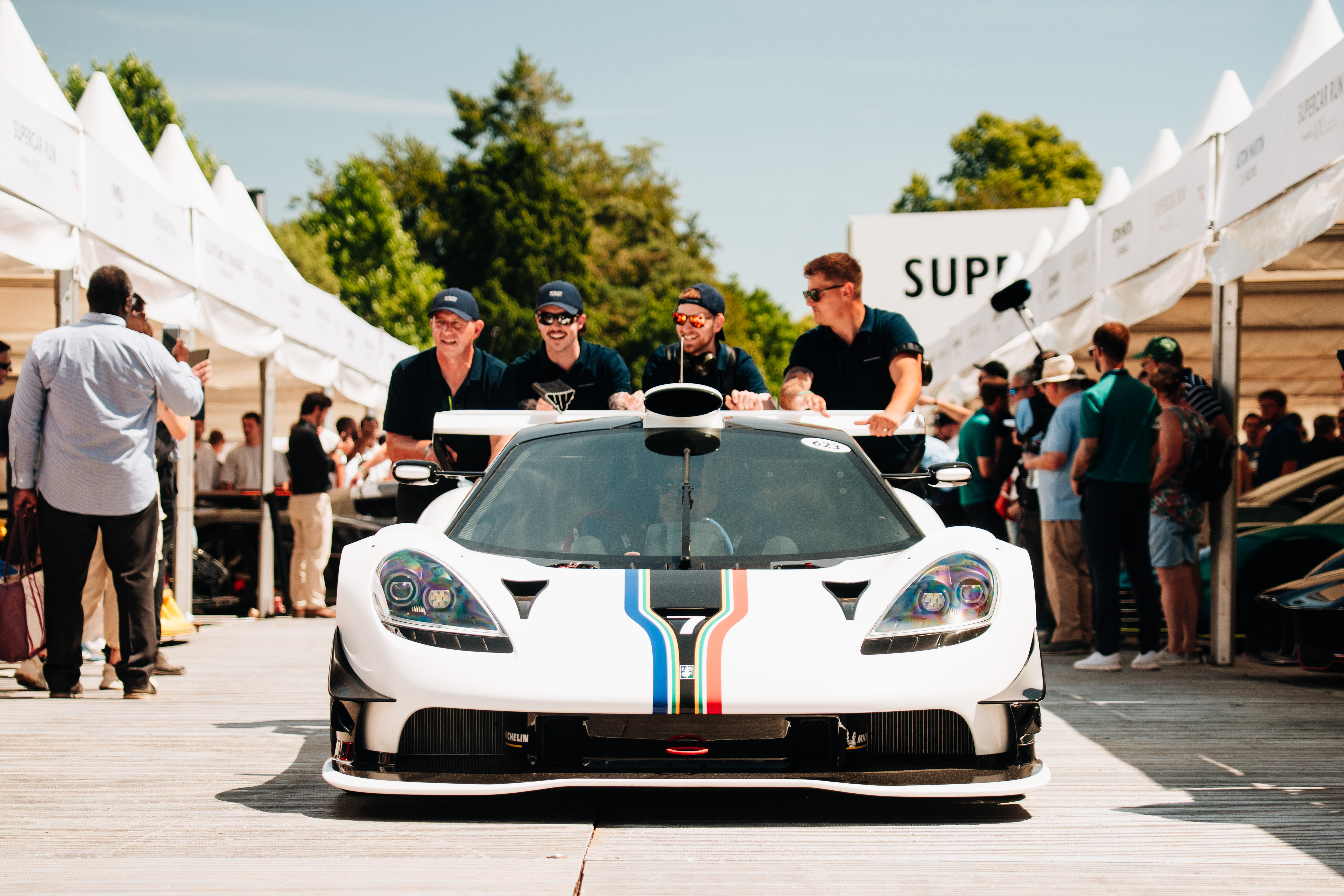 Motorsport brand activation, supercar paddock at Goodwood Festival of Speed